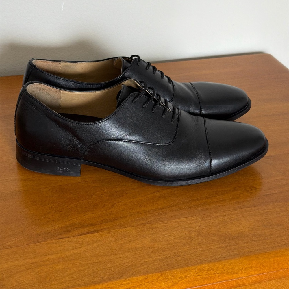 Designer Boss Colby Leather Cap Toe Derby Shoes - U.S. 10